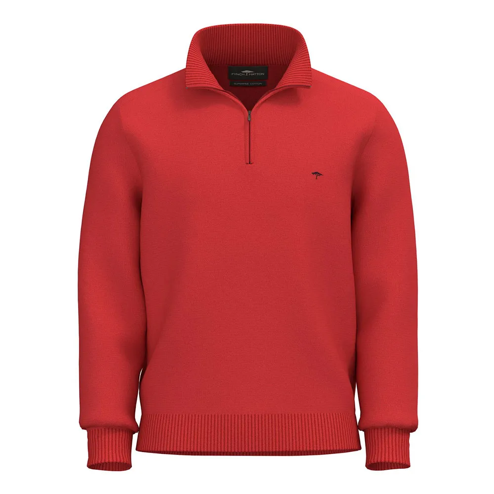 

Свитер Fynch Hatton Supersoft half zip, красный