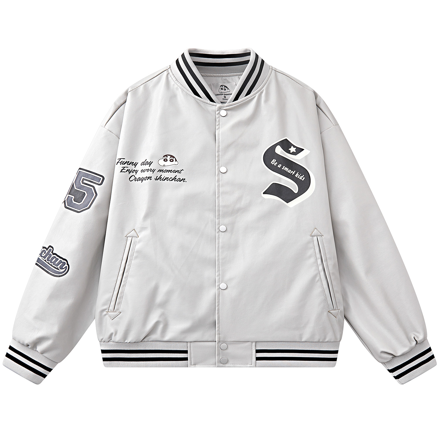 

Crayon Shinchan Бейсбольная куртка унисекс, Gray[PU]