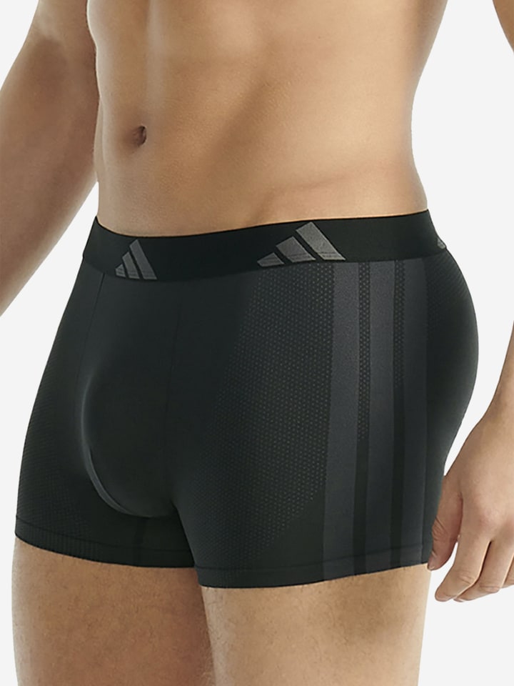 Adidas Трусы Trunk Active Micro Stretch, черные, серые — фото 4