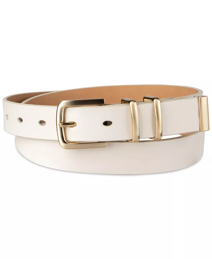 

Женский современный узкий ремень Mixed-Media Calvin Klein, коричневый/бежевый