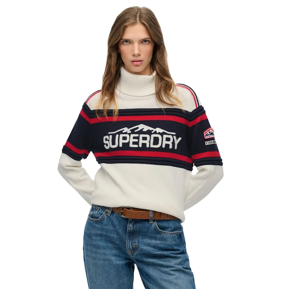 

Свитер с высоким воротником Superdry Apres Ski, белый