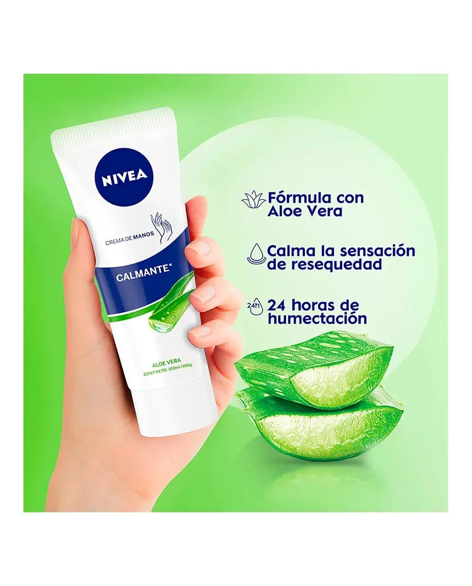 Успокаивающий крем для рук с алоэ вера 100 мл Nivea — фото 3