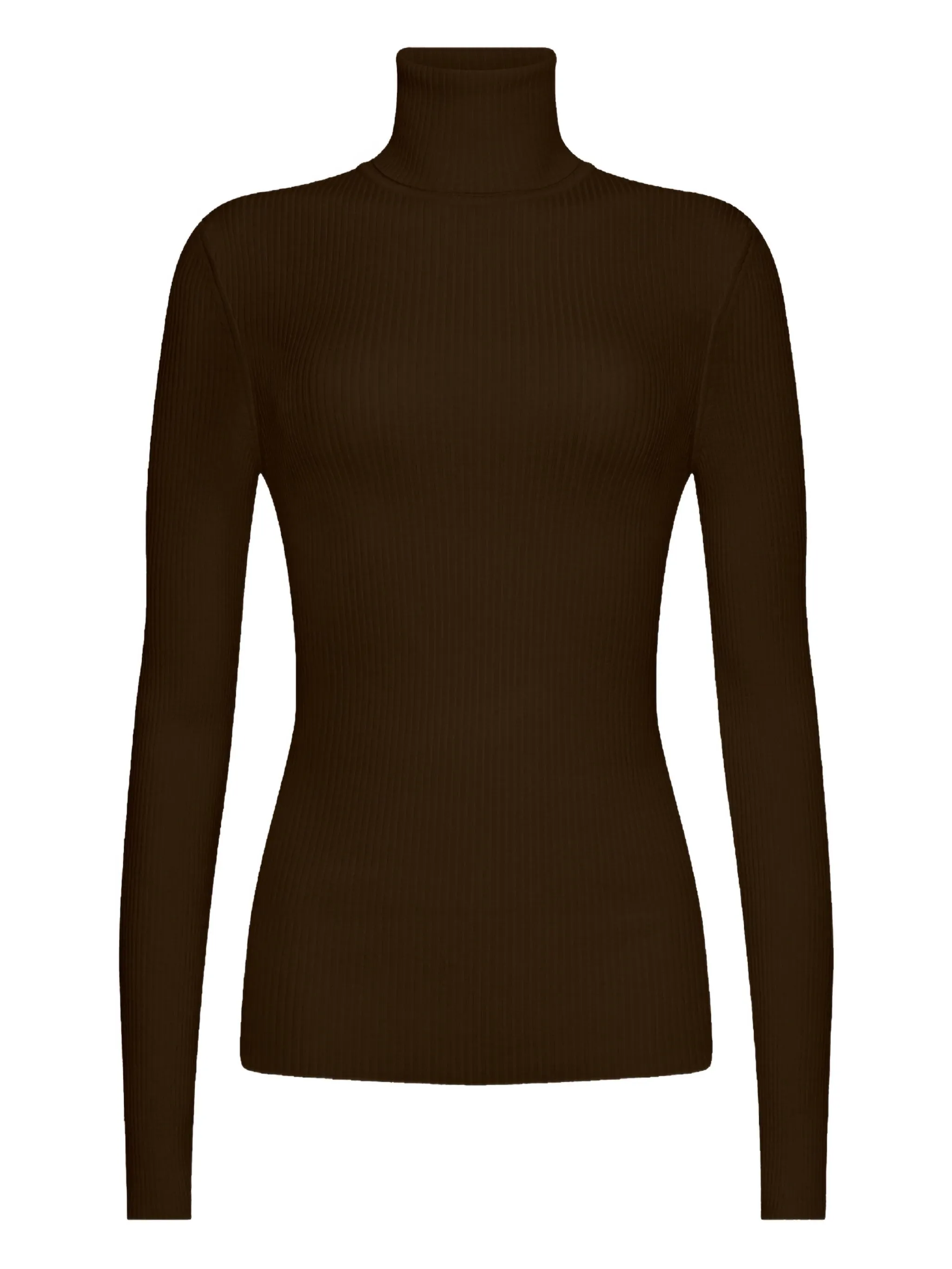 

Топ в рубчик с высоким воротником Wolford, черный