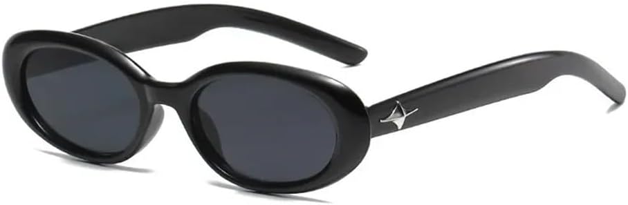 

Популярные модные солнцезащитные очки овальной формы для женщин, винтажные очки с леопардовым принтом, модные солнцезащитные очки для мужчин, очки с защитой от УФ-излучения UV400 UJNHGQ, Black