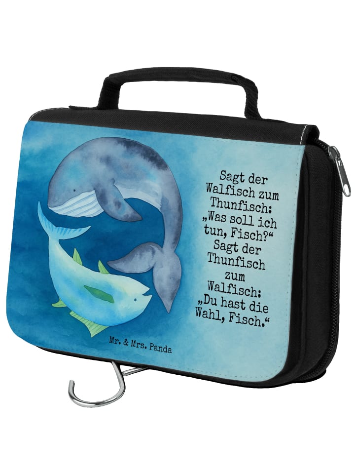 

Mr. & Mrs. Panda Косметичка с изображением кита и тунца... белого цвета