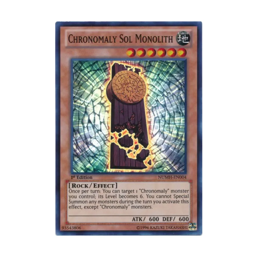 

CCG Хрономалия Сол Монолит (Супер Редкий), Yu-Gi-Oh - Number Hunters - Singles