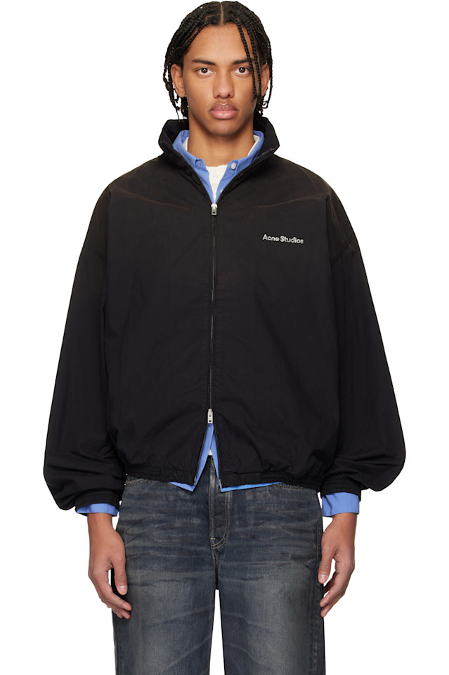

Куртка с логотипом и застежкой-молнией Acne Studios, черный