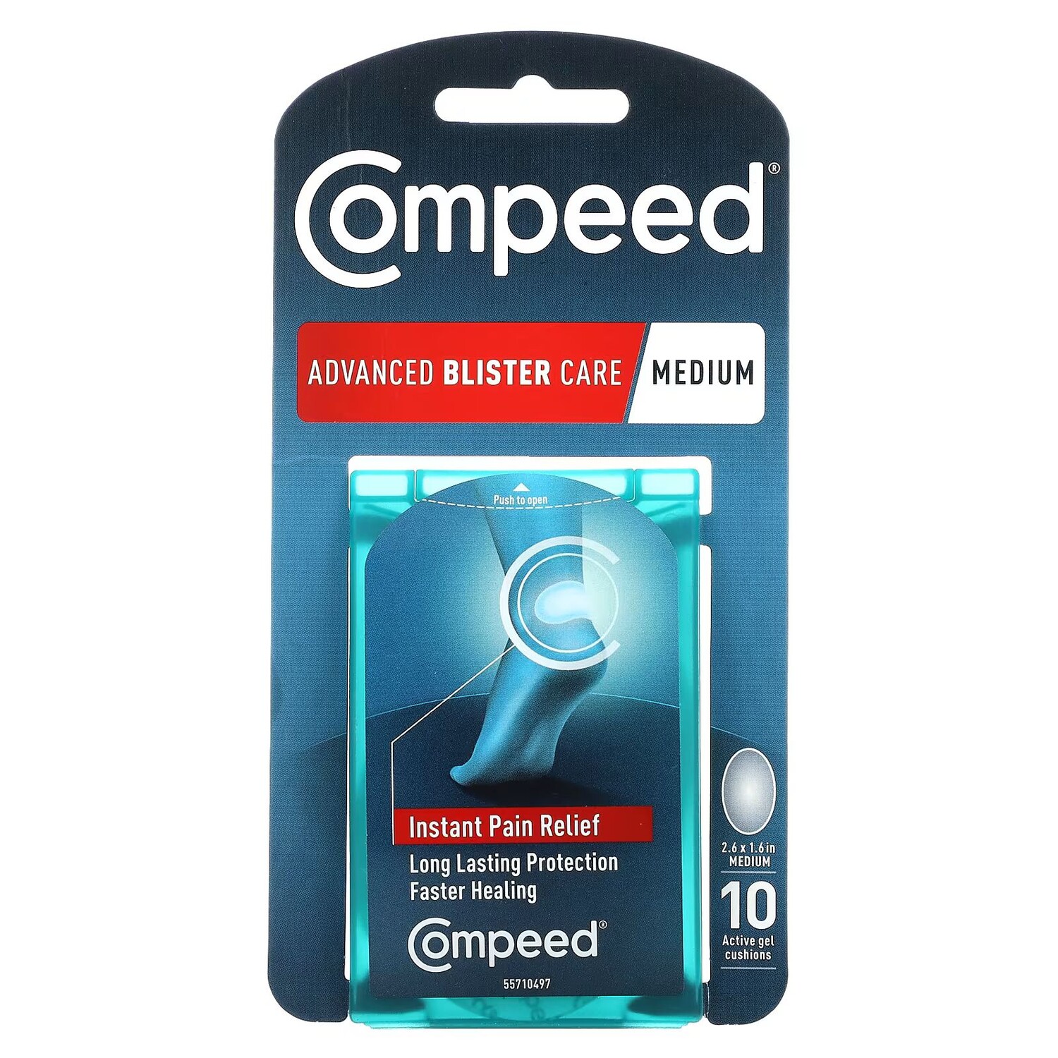 

Advance Blister Care, Средний размер, 10 активных гелевых подушечек Compeed