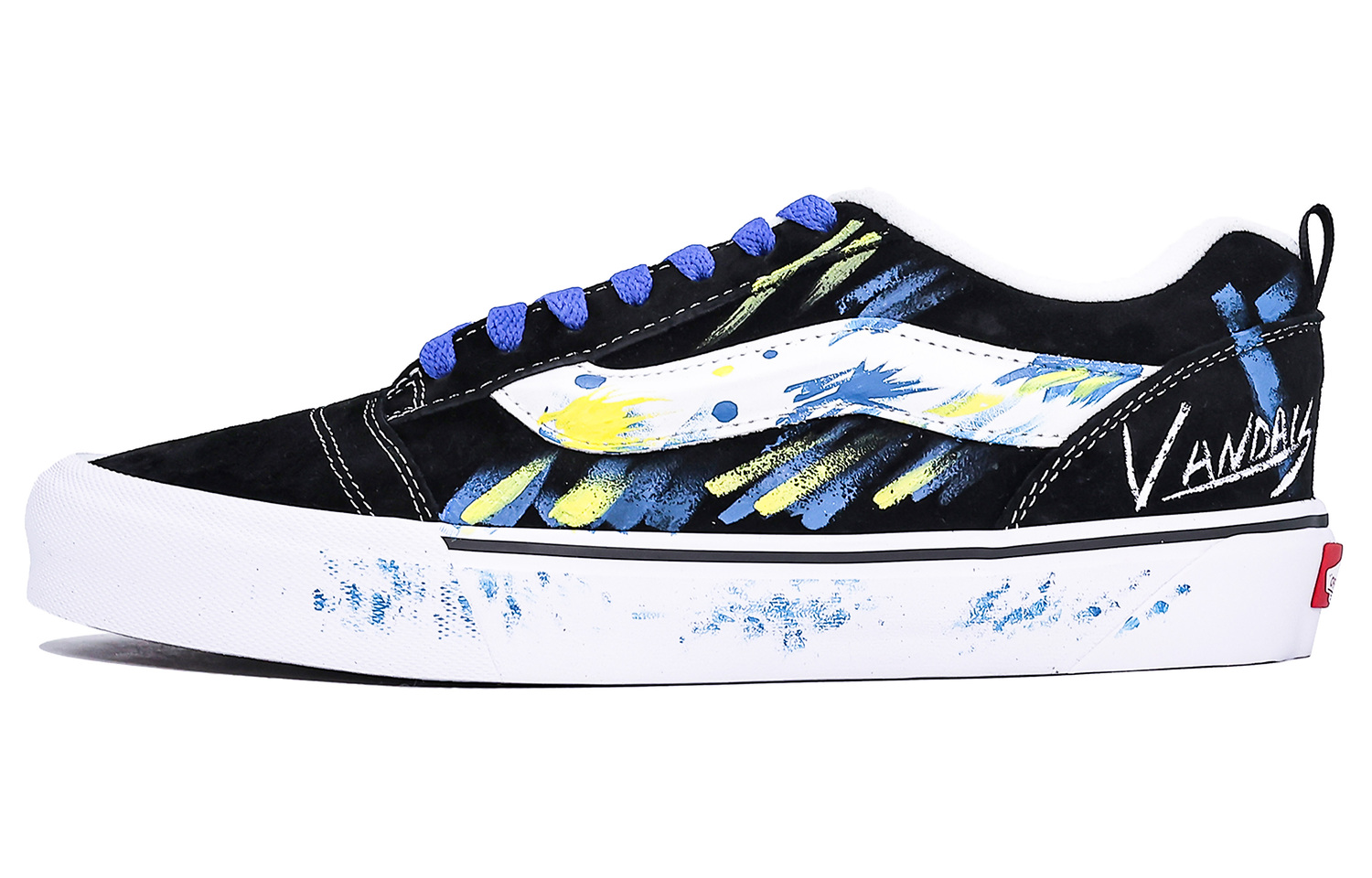 

Vans Knu Skool Abrasion Resistant Low top Skateboard Shoes Unisex черный синий желтый