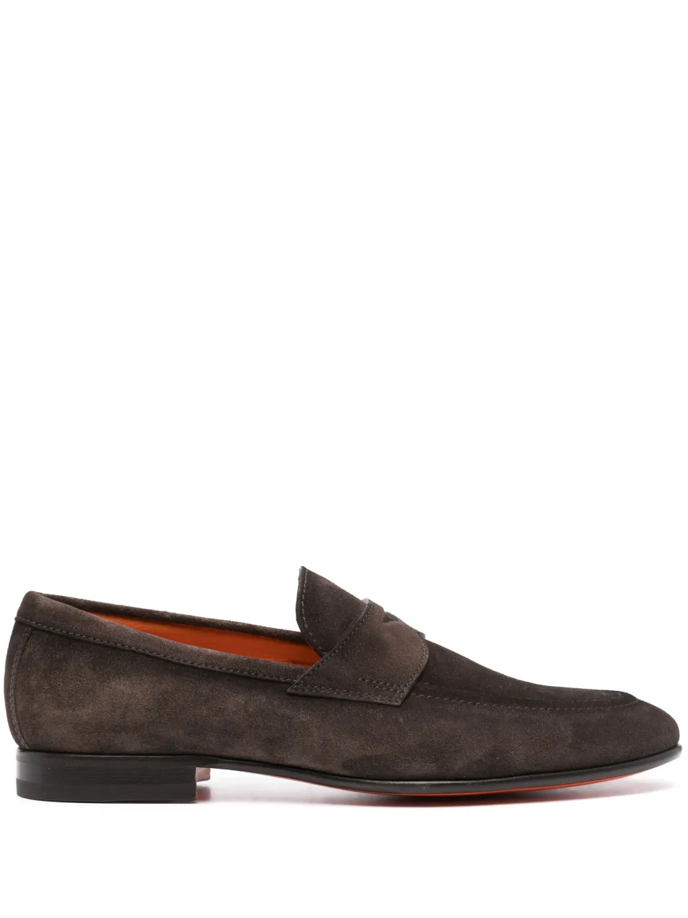 

Замшевые пенни-лоферы Santoni, коричневый