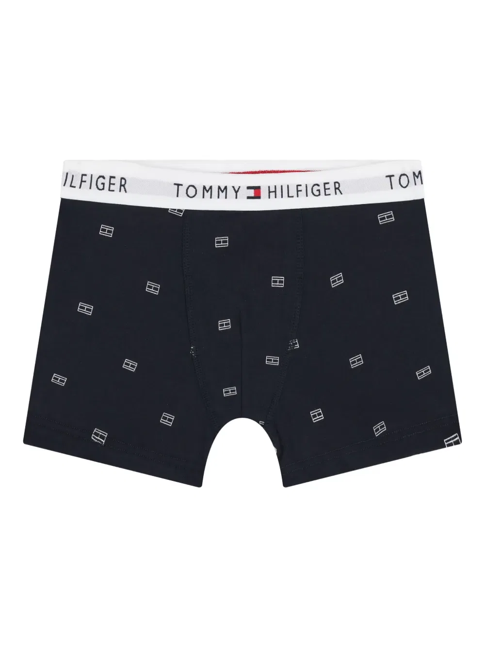 Боксеры с логотипом на поясе (комплект из семи штук) Tommy Hilfiger Junior, синий — фото 3