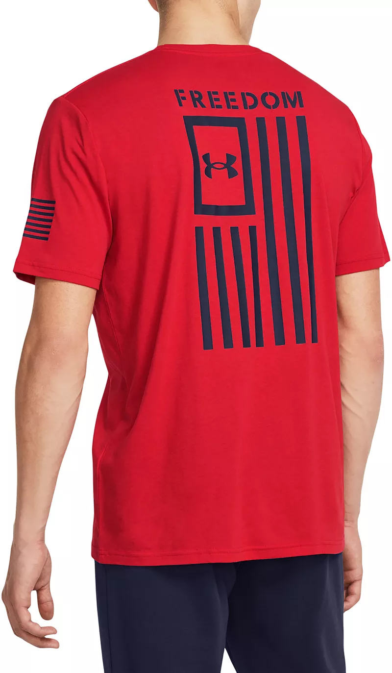 

Мужская футболка с изображением флага свободы Under Armour New, цвет Red/Midnight Navy