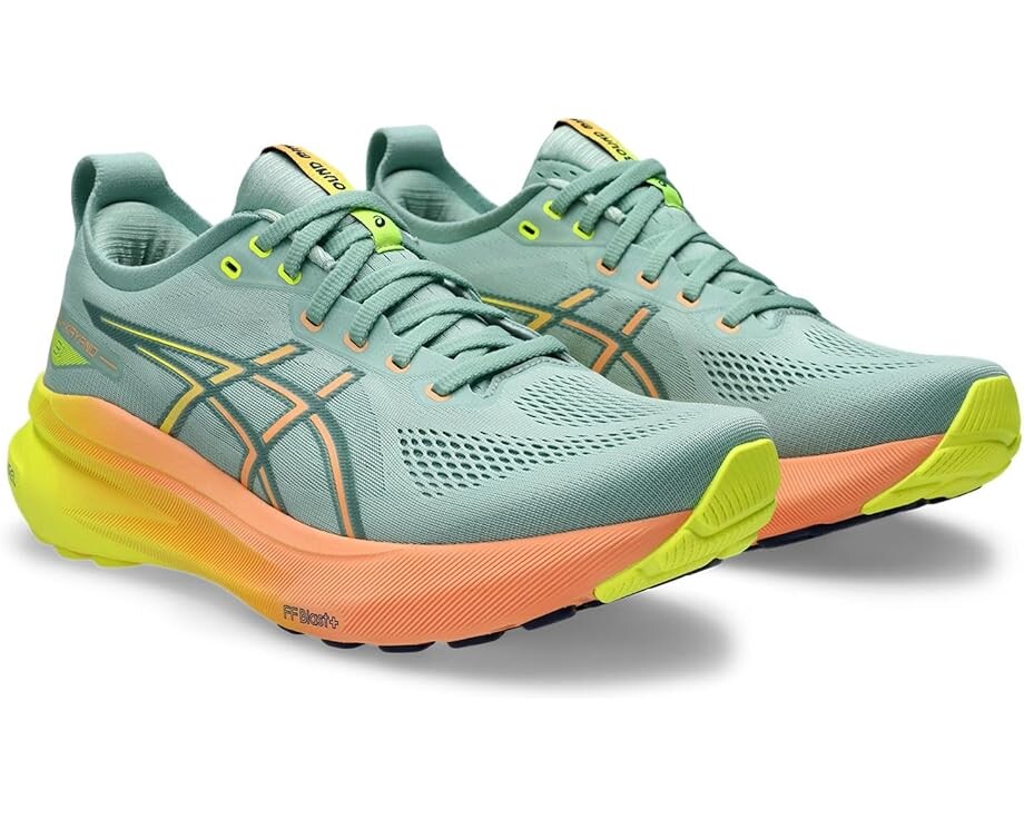 

Кроссовки ASICS GEL-Kayano 31 Paris, цвет Light Celadon/Safety Yellow