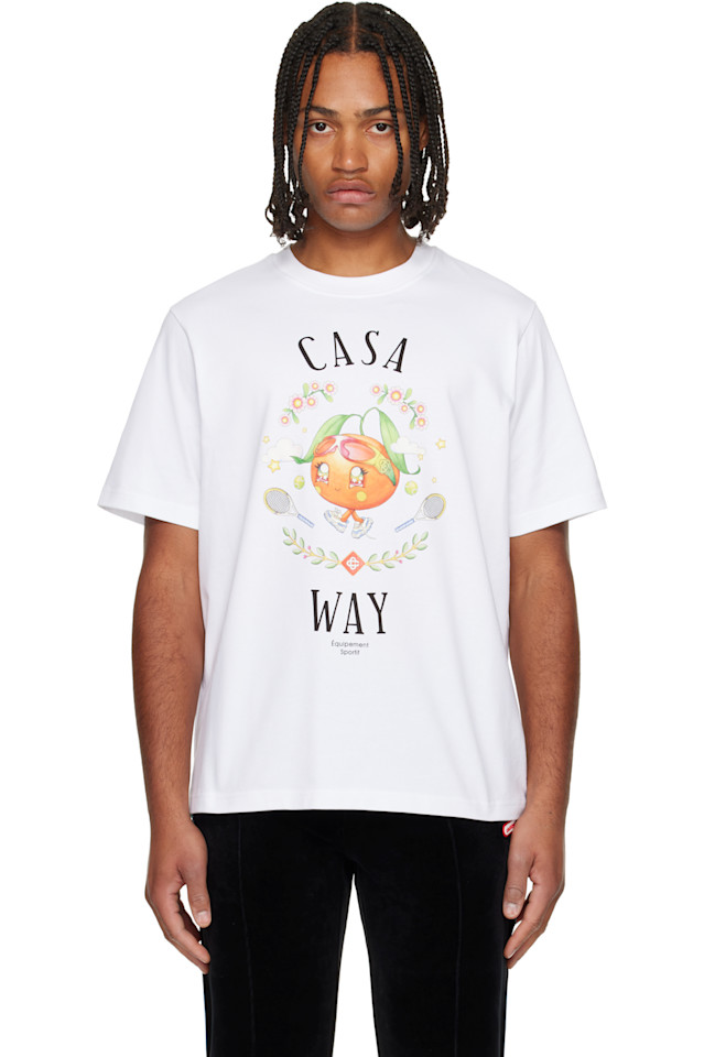 

Casablanca Футболка с изображением оранжевого талисмана Casa Way