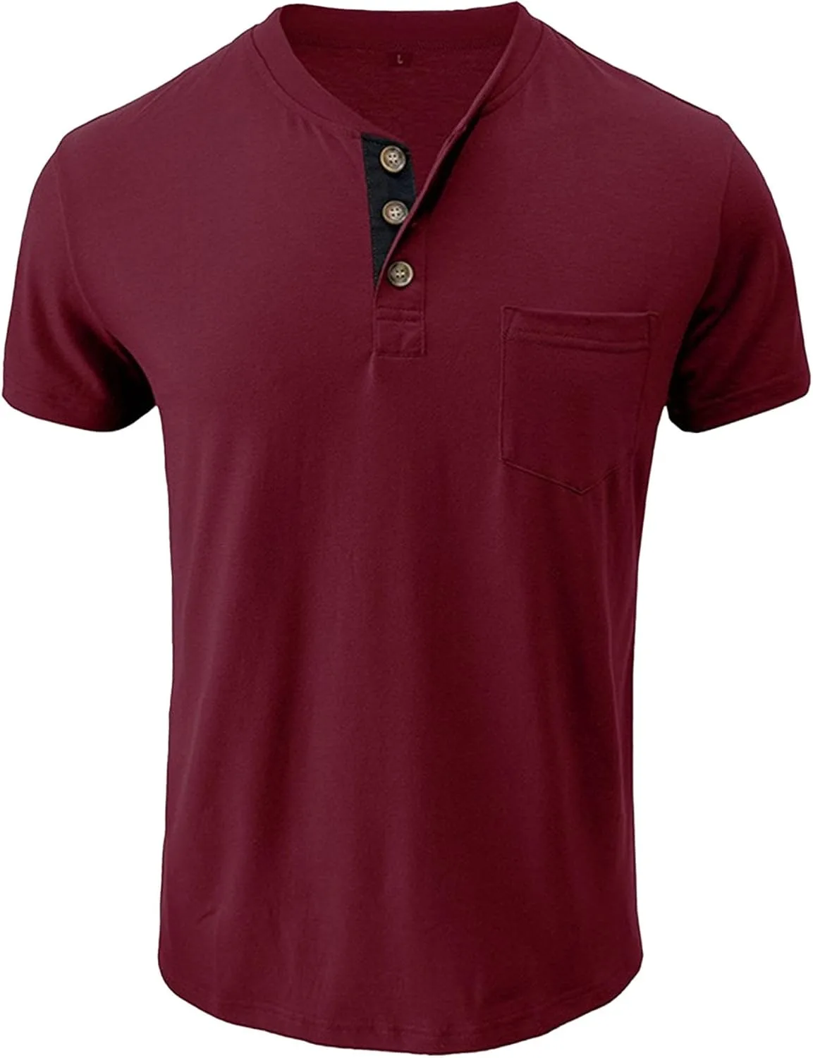 

Футболка-хенли Button Slim Fit для мужчин QOAAIE