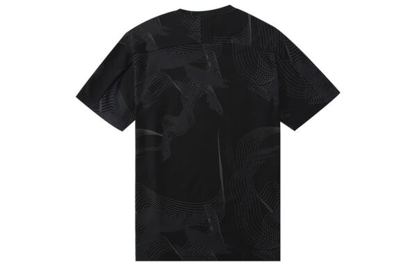 Футболка adidas Wj Aop Tee Pattern Printing Sports Training Casual Short Sleeve Black, мультиколор — фото 2