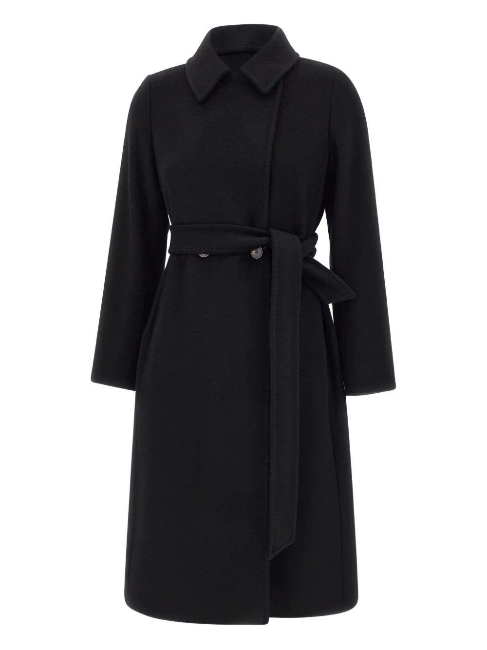 

Пальто с поясом MAX MARA, черный