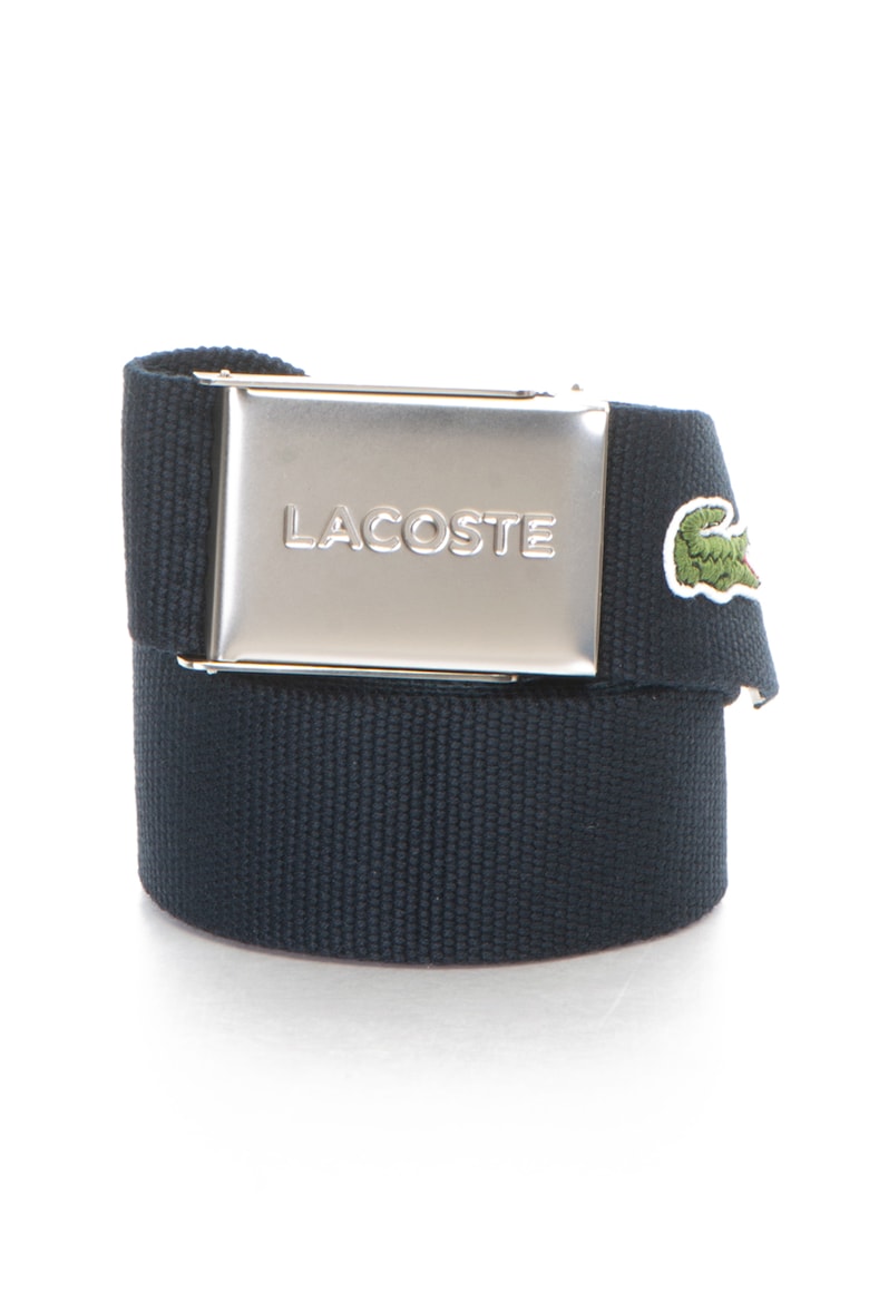 

Ремень с тканым рисунком и логотипом Lacoste, синий