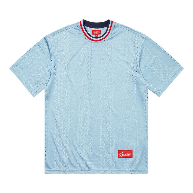 

Топ Supreme Preforated Stripe Warm Up Top, Light Blue