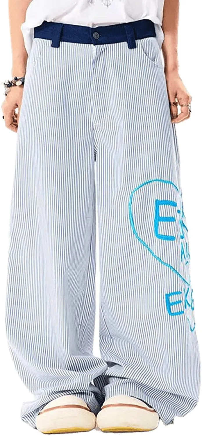 

Джинсы High Waisted Wide Leg с вышивкой сердцем FEUSEUZ