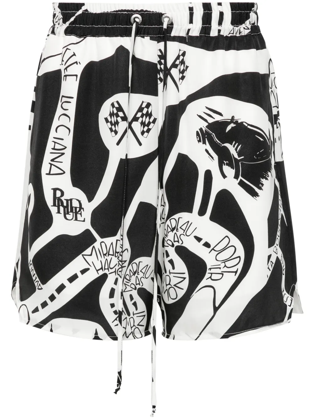

Шелковые шорты Strada RHUDE, черный