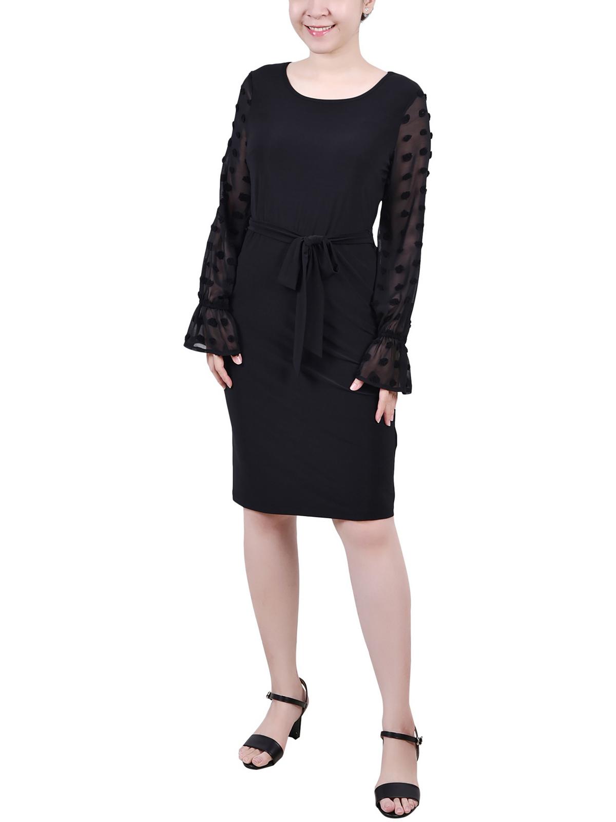 

Женское прозрачное мини-платье-футляр Petites NY Collection, черный