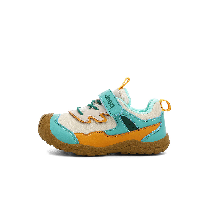 

Кроссовки детские Running Collection Slip Resistant Abrasion Resistant low top для детей 3-7 лет Jeep, sky teal/оранжевый peel желтый