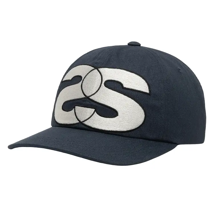 

Stussy Низкопрофильная бейсболка с большим козырьком, Navy Blue