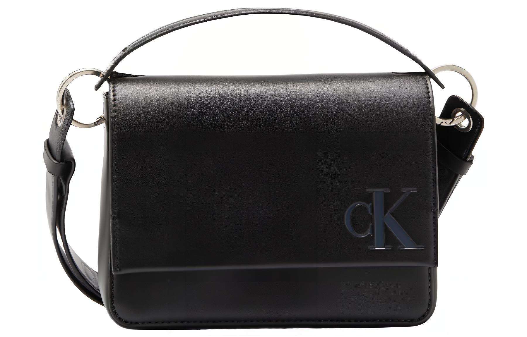 

Кожаная сумка через плечо CALVIN KLEIN, черная