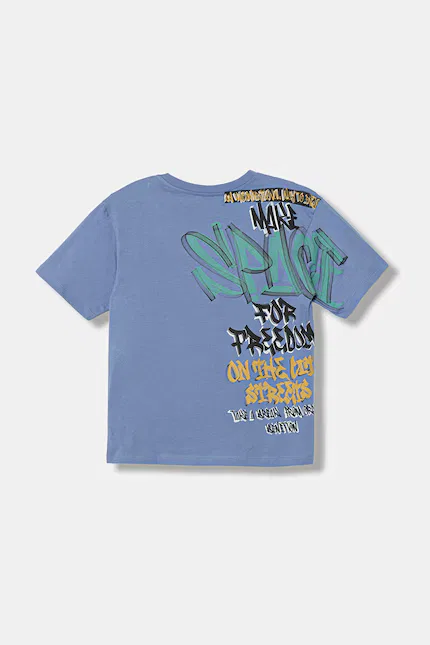 Футболка с принтом модель UCB United Colors of Benetton, синий
