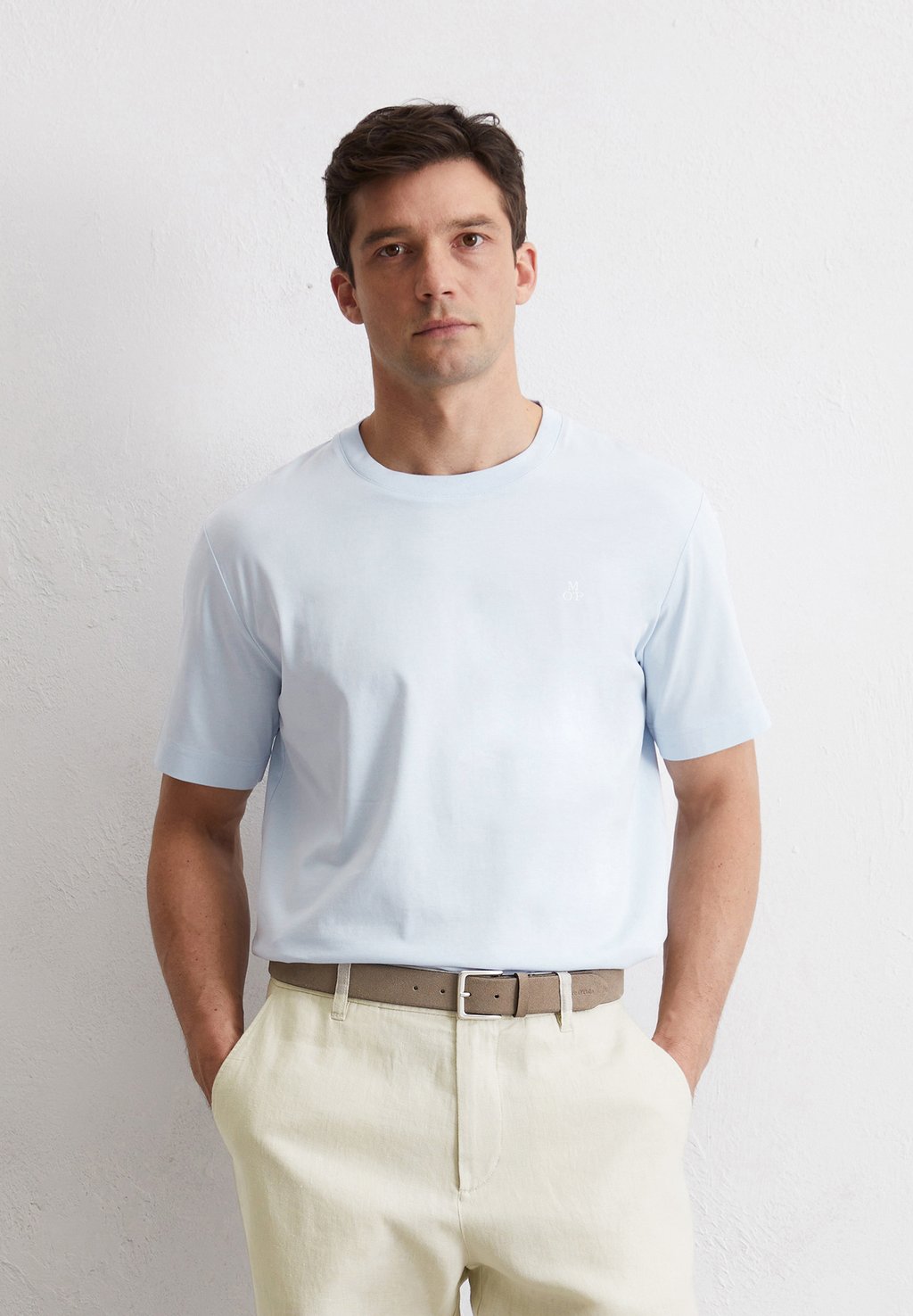 

Базовая футболка SHORT SLEEVE LOGO PRINT Marc O'Polo, светло-голубой