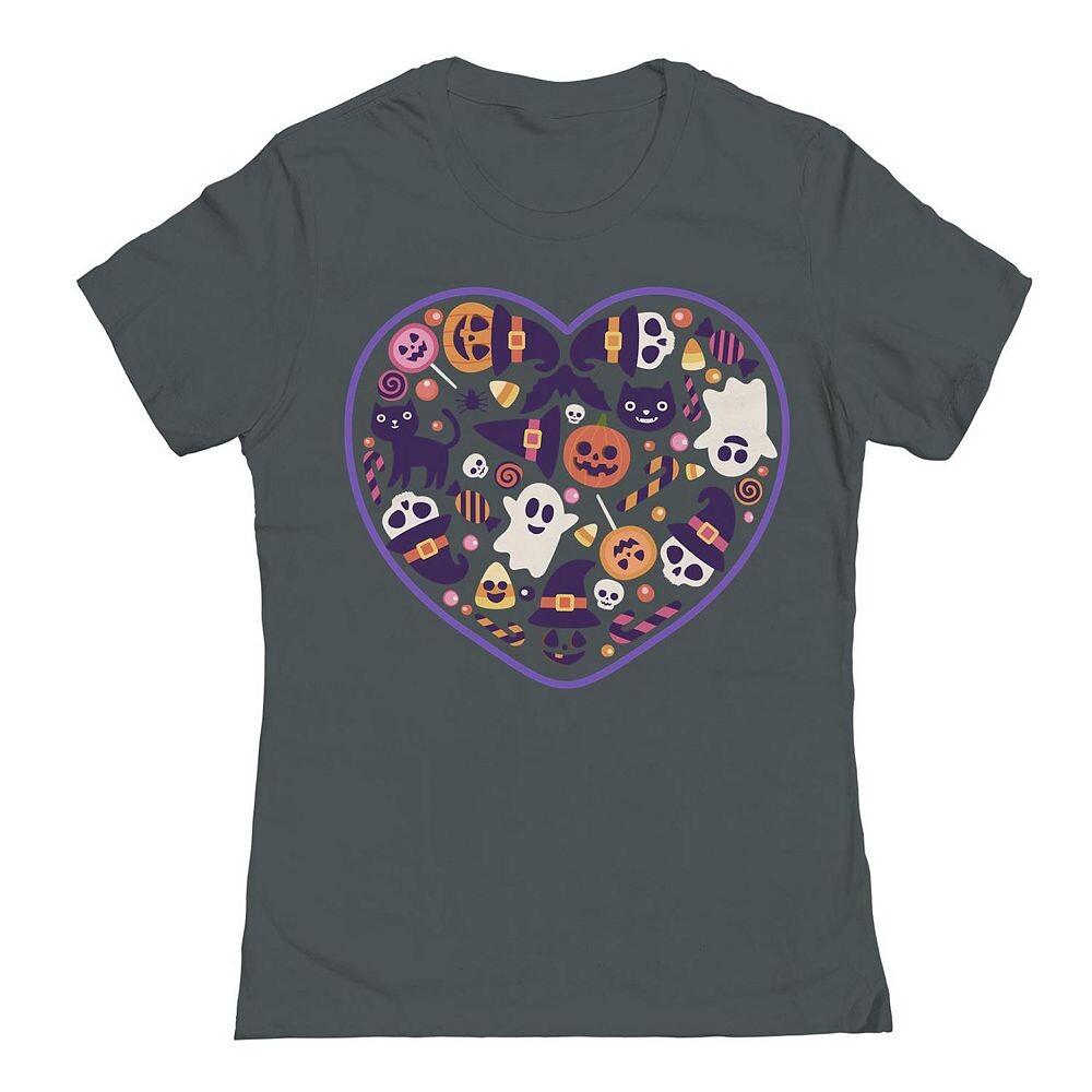 

Футболка Junior's I Heart Halloween 2 с рисунком Хэллоуина, цвет Heavy Metal
