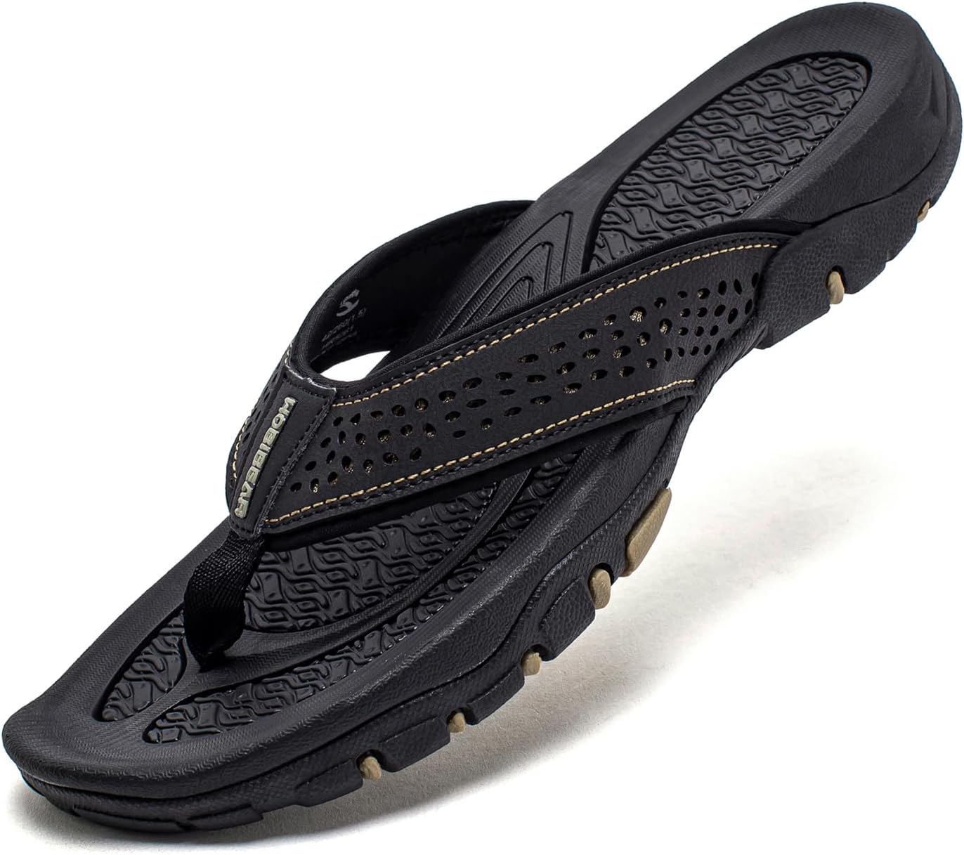 

Мужские шлепанцы PowerTRC для пляжа, босоножки для дома и улицы, спортивные и повседневные носки, черный