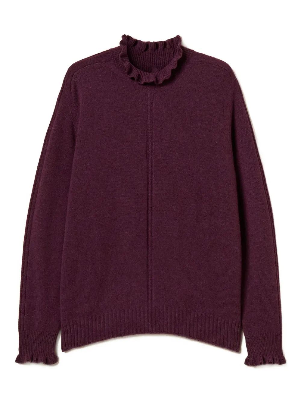 

Свитер с оборками на воротнике Twinset, красный