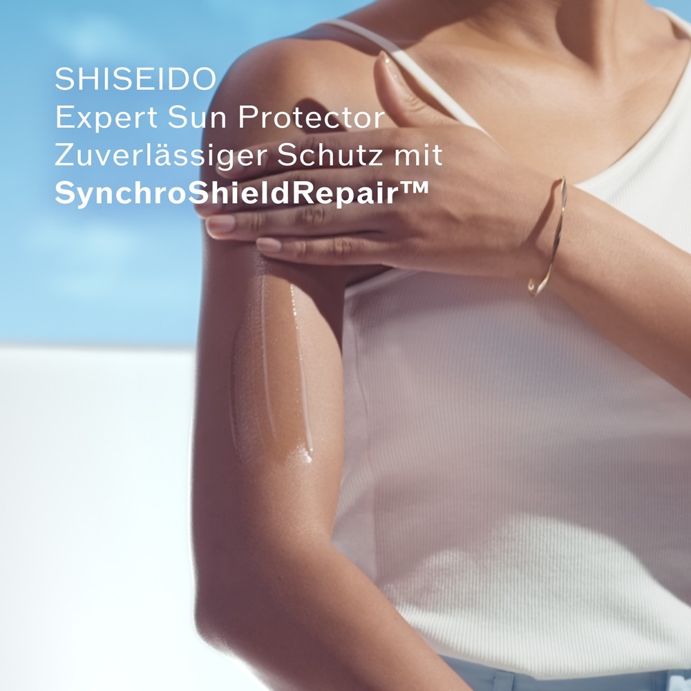 Солнцезащитный крем sun care blue expert sun protector lotion spf50 Shiseido, объем 300 мл — фото 3