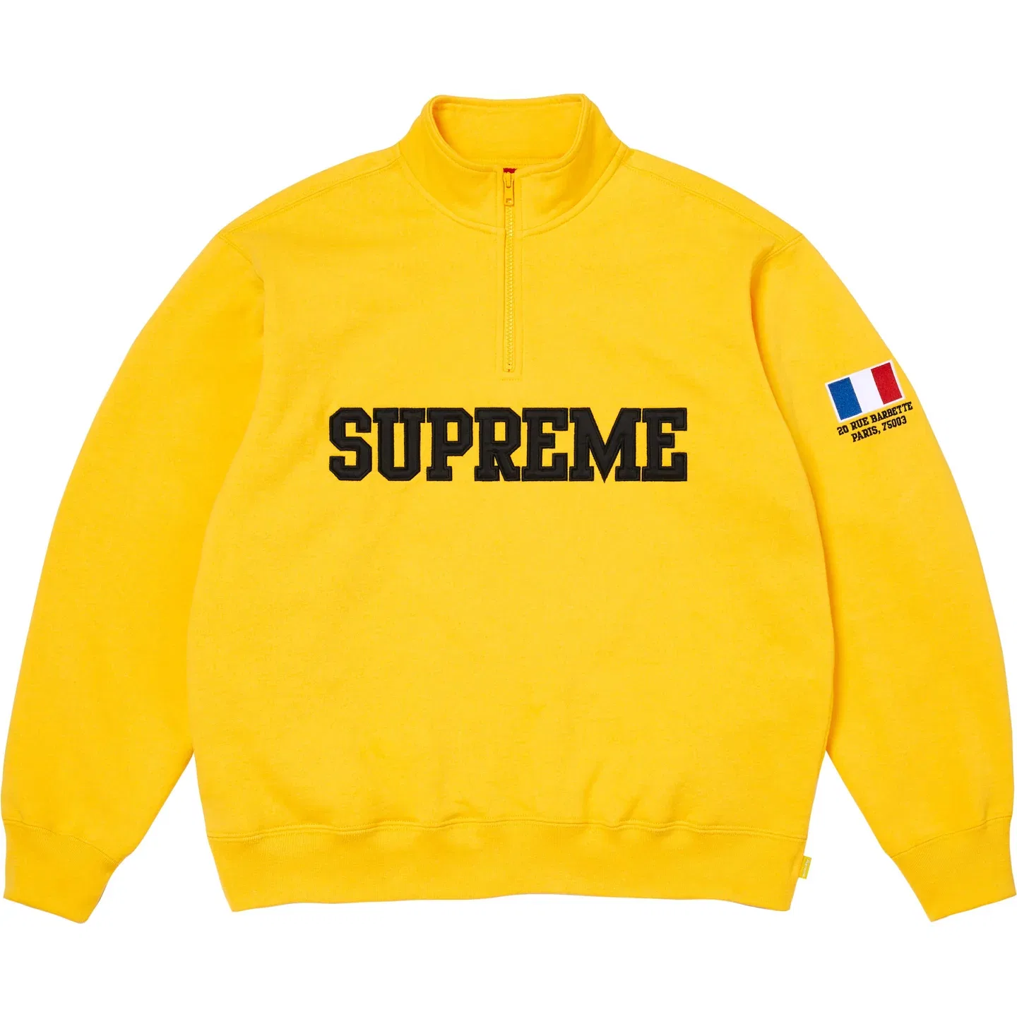 Свитшот Supreme с флагом Half Zip Pullover, желтый