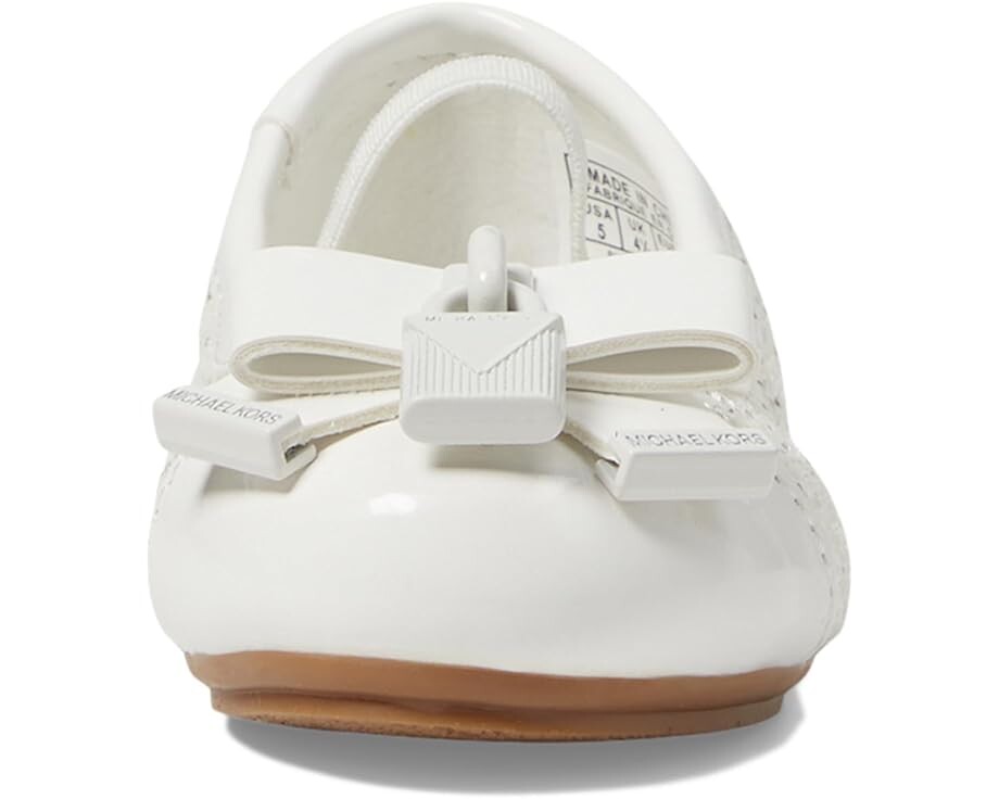 Туфли на плоской подошве MICHAEL Michael Kors Kids Kenya Lock, цвет White/Glitter — фото 2