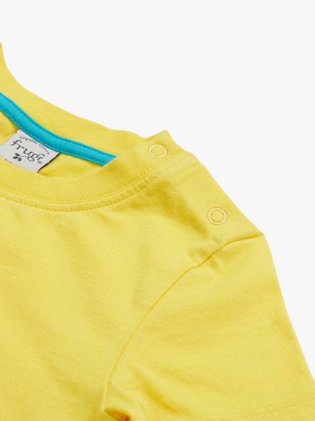 Футболка Baby Avery с аппликацией из органического хлопка Frugi, Welly Yellow/Tallship — фото 4