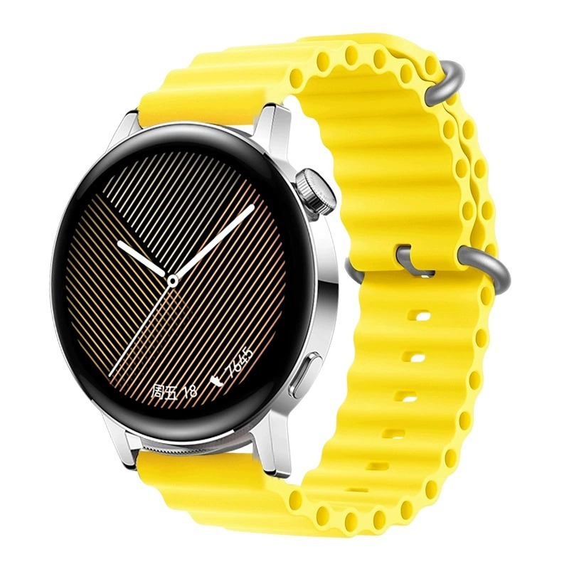 

Biaodaige Часы Strap Huawei Compatibility Silicone Material, Yellow