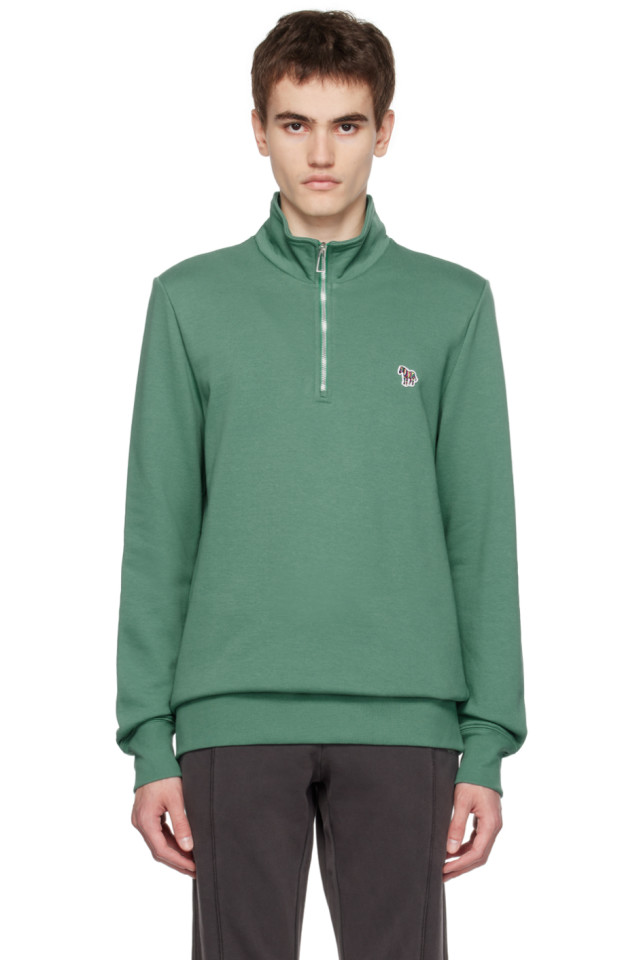 

Полузипованный свитшот Ps By Paul Smith, зеленый