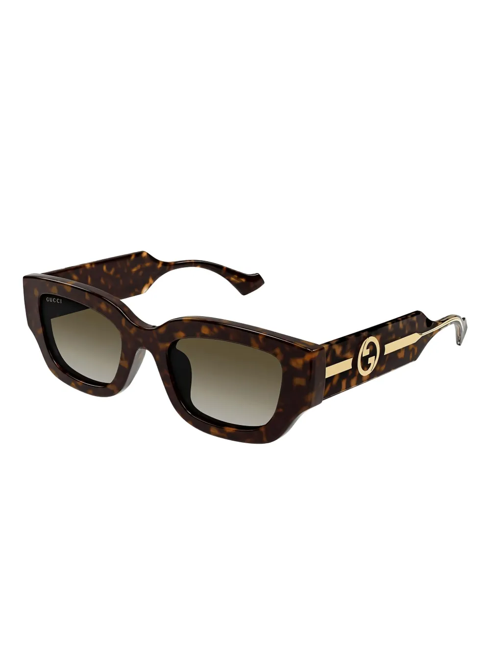 

Солнцезащитные очки в черепаховой оправе Gucci Eyewear, коричневый