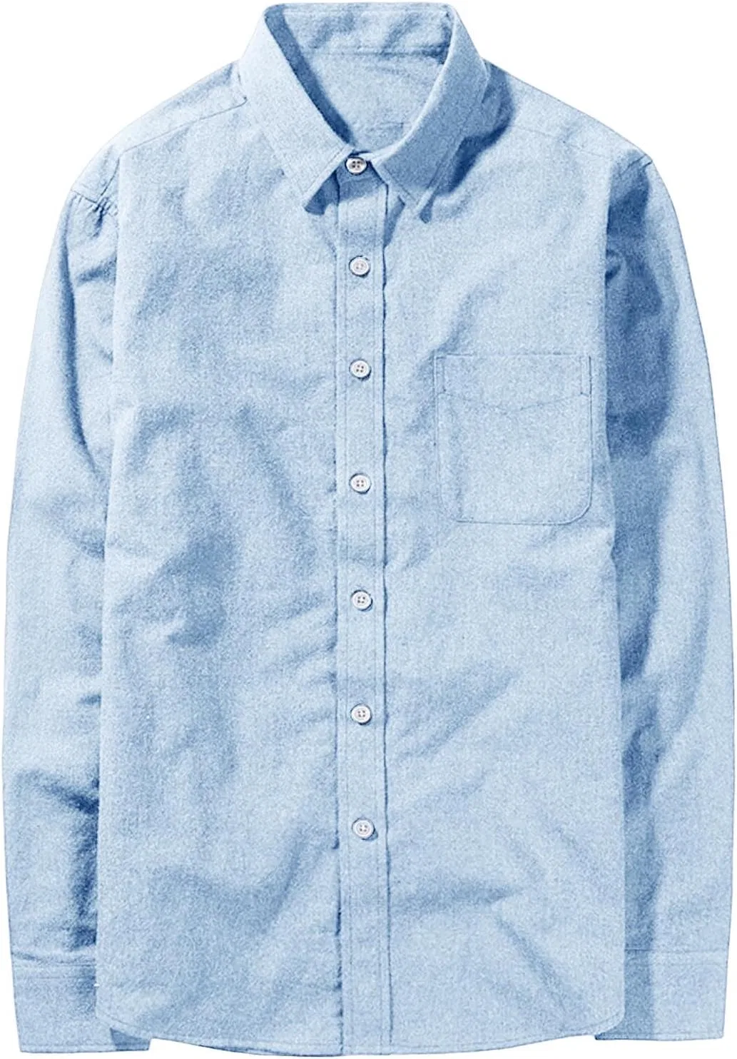 Рубашка, длинный рукав, мужская, Button-Down, небесно-голубой — фото 4