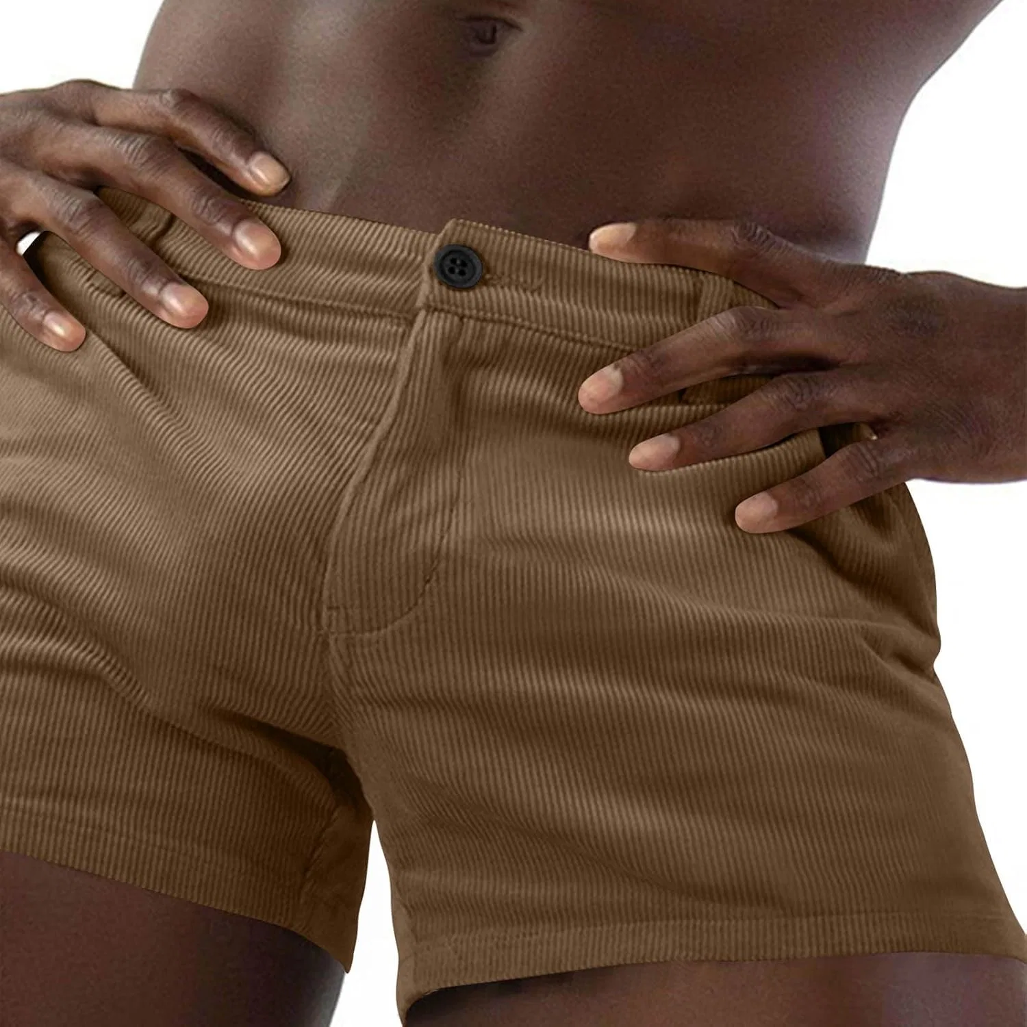 Шорты Active на пуговицах с эластичным поясом, Generic, Khaki — фото 4