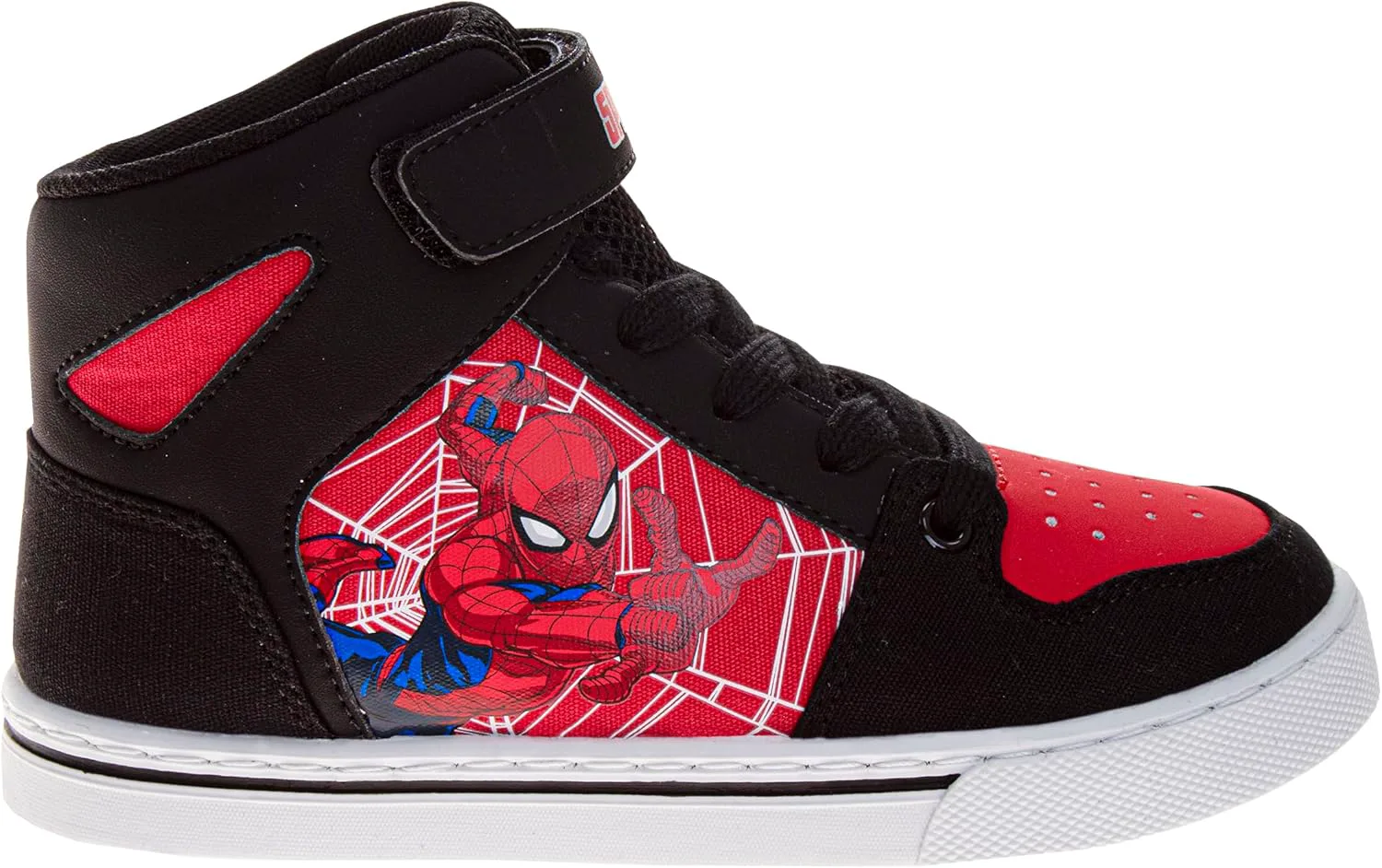Кроссовки на высоком ходу Josmo Teenage Mutant Ninja Turtles Spiderman для мальчиков, легкие, дышащие, спортивные, размеры 12-13 для маленьких детей 1-4 для больших детей, черный