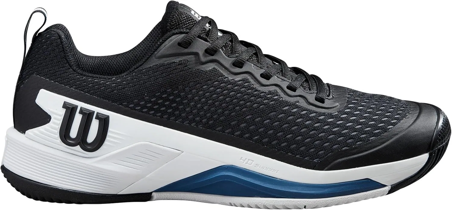 Мужские теннисные кроссовки Wilson Rush Pro 4.5, Black White Ensign Blue