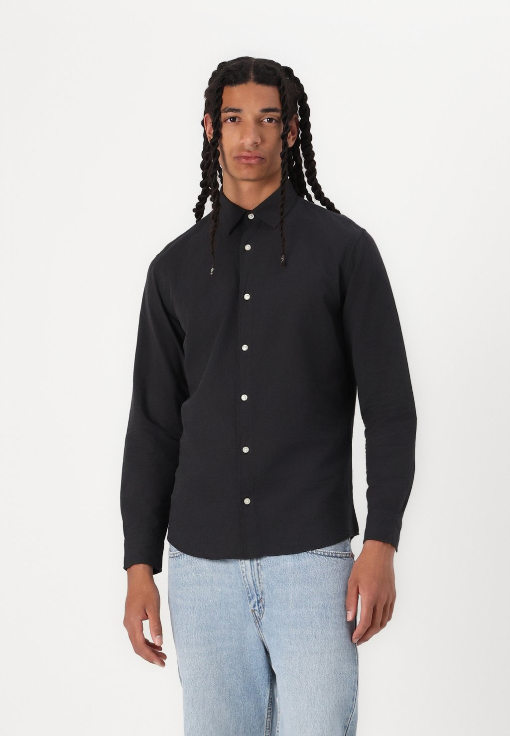 

Рубашка JJEBREEZE BLEND SHIRT Jack & Jones, черный