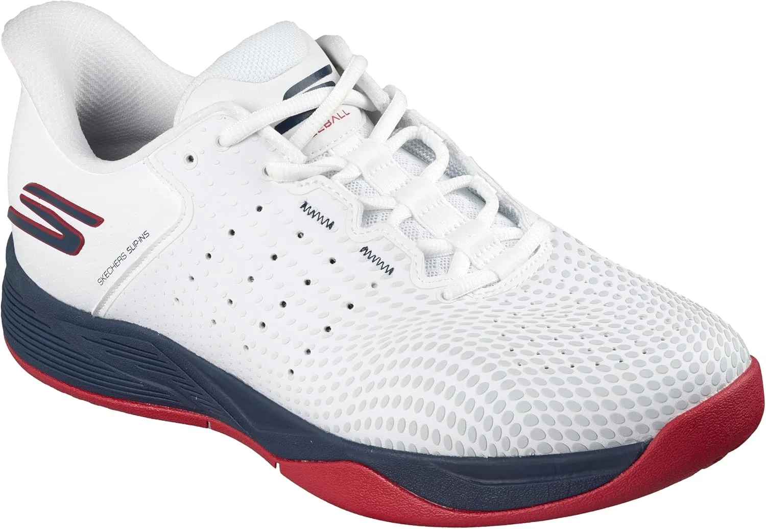 Кроссовки для пиклбола Skechers Viper Court Reload Hands Free Slip-ins, белый/синий/красный — фото 4