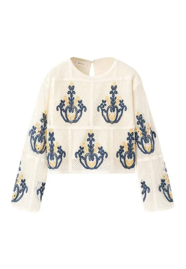 Детский джемпер Mango Kids, Off White