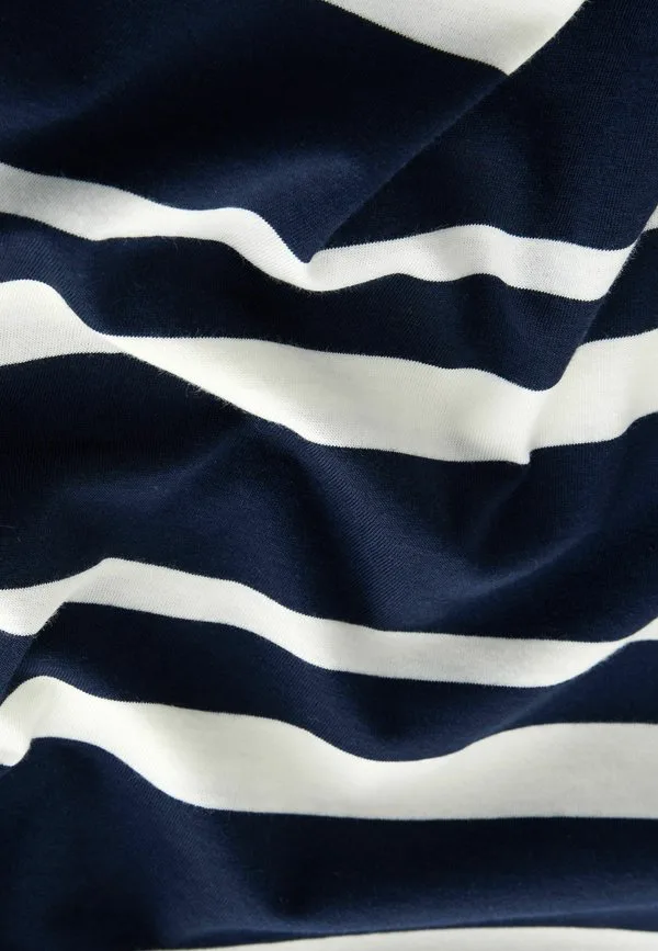 Футболка с круглым вырезом и длинными рукавами Next, Navy White Striped — фото 3