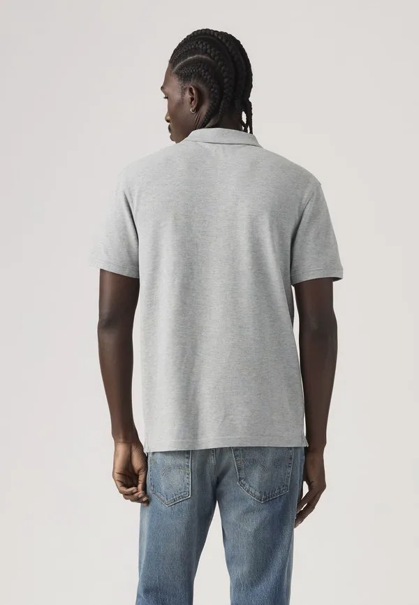 Оригинальная поло-рубашка в полоску "мишка". Levi'S, Mid Tone Grey Heather - Grey — фото 2